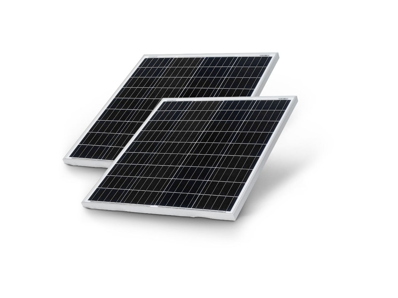 2 Stück Monokristalline Solarpanels: 2x 100W -Solarmodule