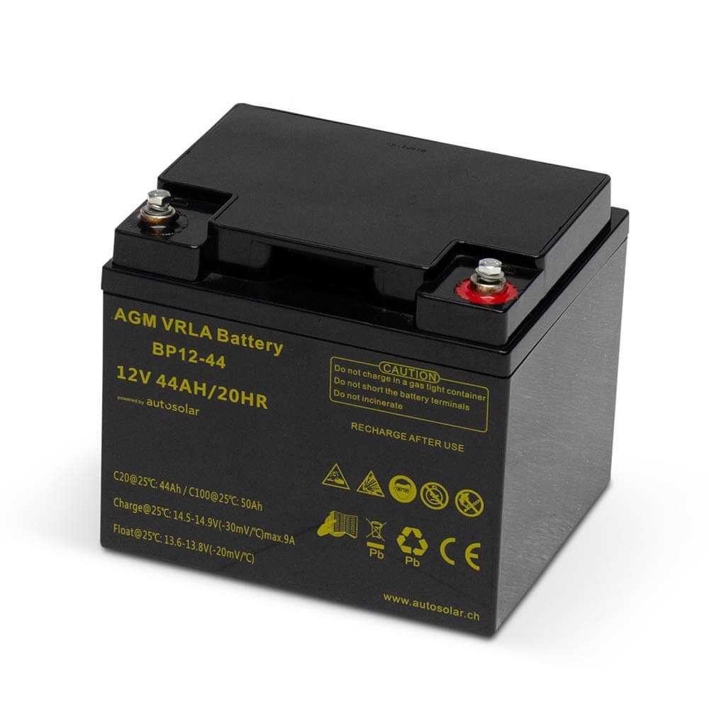 Batterie AGM 44 Ah - batterie 12 V sans entretien, idéale pour les petits espaces