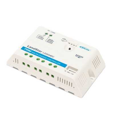 Contrôleur de charge solaire PWM 20A série LS EU pour systèmes 12V ou 24V