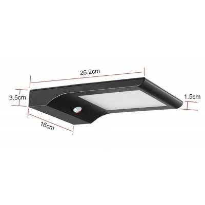 Lampe solaire LED de 2,5 W avec détecteur de mouvement intégré