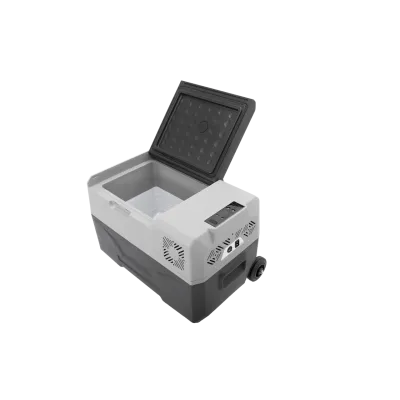 Electric cool box 40l with removable wheels and handle