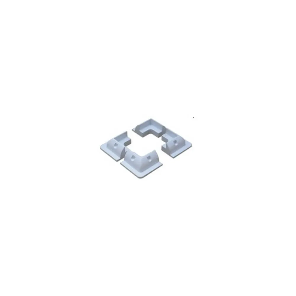 Montageset weiss: Eckspoiler - Verbinder - Dachdurchführung Montageset weiss: Eckspoiler - Verbinder - Dachdurchführung
