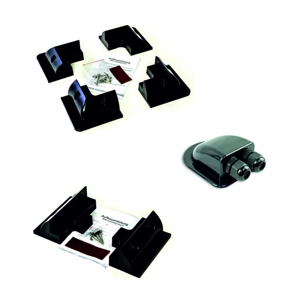 Kit de montage noir - pour le montage de panneaux solaires encadrés
