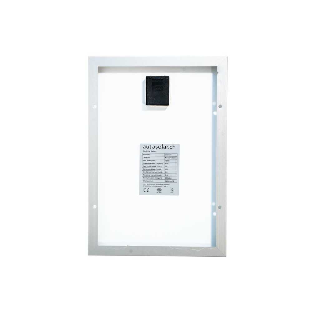 Panneau solaire monocristallin 10 W - Module solaire 10 watts - AutoSolar AG