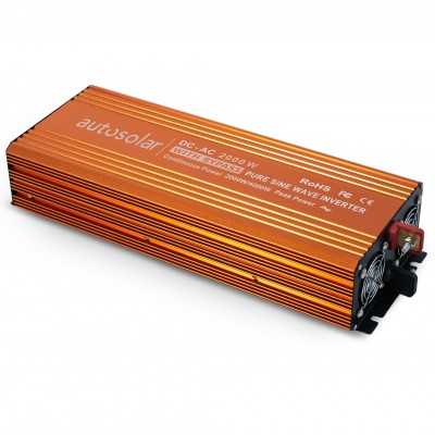 Onduleur solaire 2000 W avec by-pass - Onde sinusoïdale pure - 24 V à 230 V