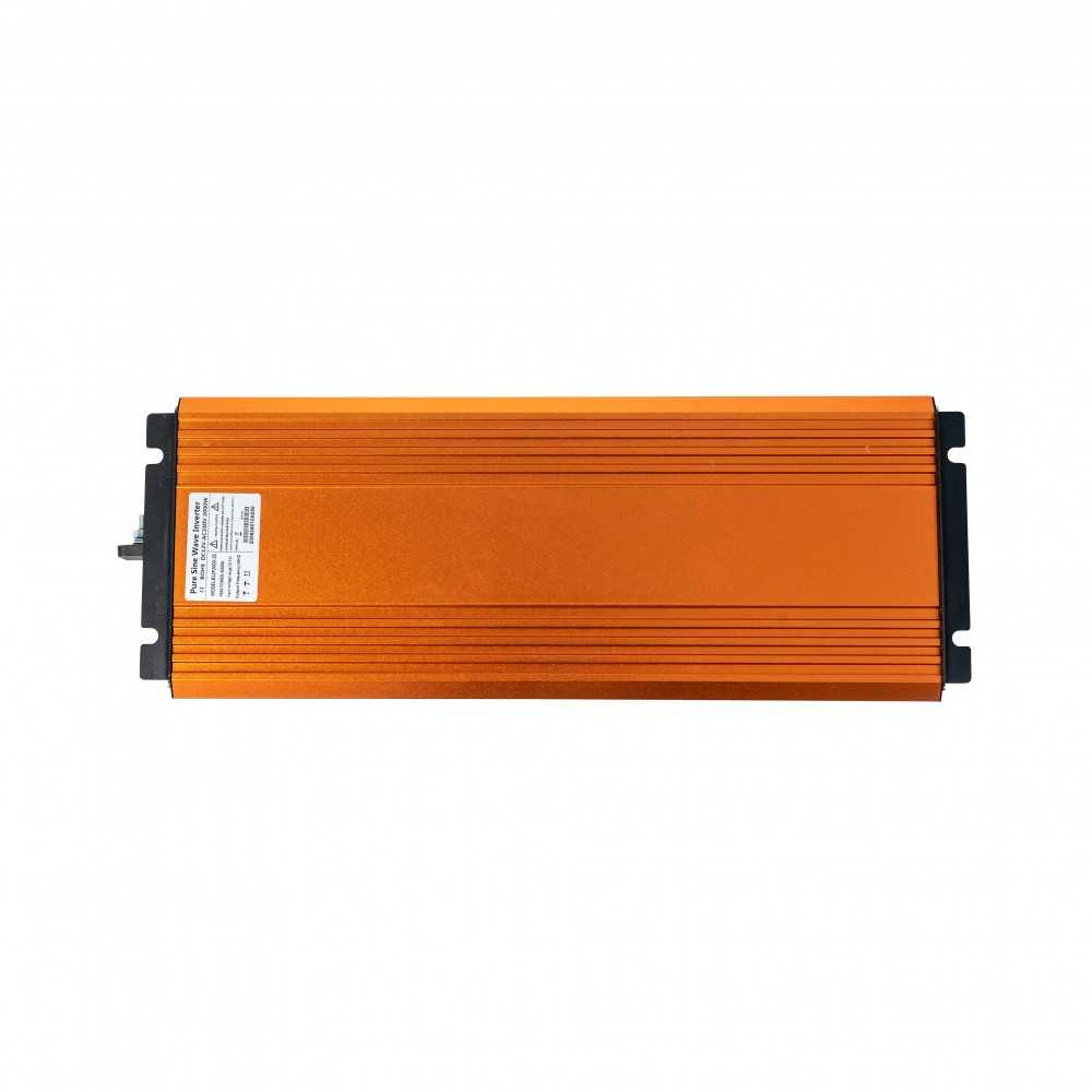 Onduleur solaire 2000 W avec by-pass - Onde sinusoïdale pure - 24 V à 230 V