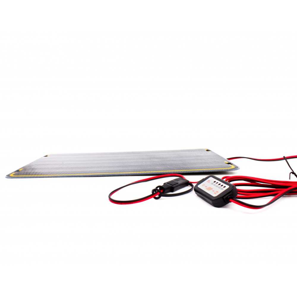 12W solar panel with charge controller and connection cable