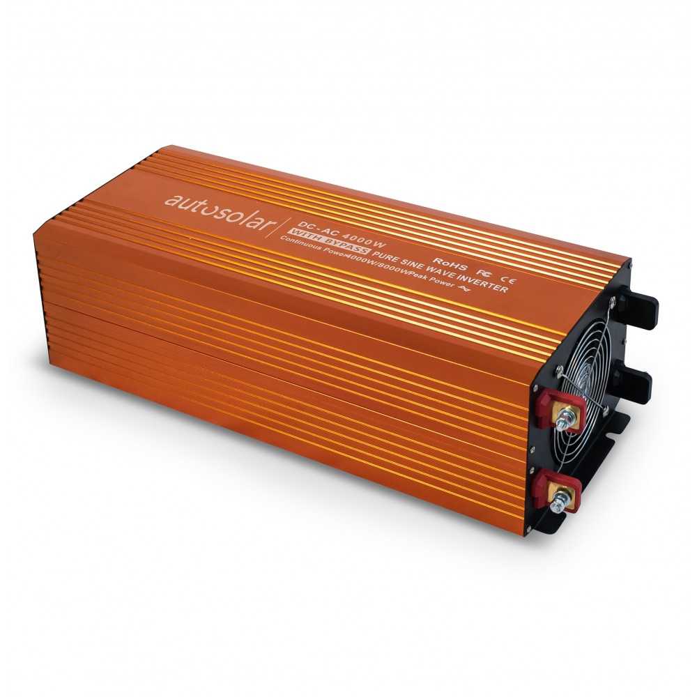 3000-W-Solar-Hybrid-Wechselrichter mit eingebautem 80-A-Solarladegerät  24-V-Batterie PV Max 450 VDC reiner Sinus-Wechselrichter für den  Heimgebrauch Wifi