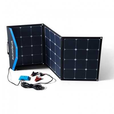 Effizientes Solarmodul 120W: Faltbarer Solarkoffer 120W flexibel - inkl. Ladegerät und Anschlussklemmen