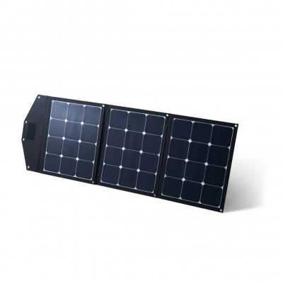 Effizientes Solarmodul 120W: Faltbarer Solarkoffer 120W flexibel - inkl. Ladegerät und Anschlussklemmen