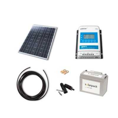 Solarset 100W mit 10A MPPT Laderegler und 55Ah Lithiumbatterie