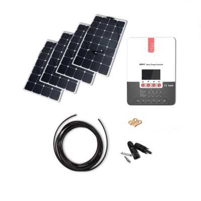 Solaranlage 4x100W flexibel mit 30A MPPT Laderegler