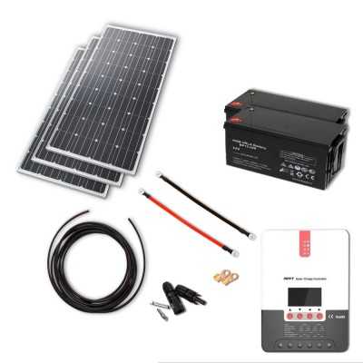 Solaranlage 480W mit 40A MPPT Laderegler und 2x220Ah AGM-Batterien