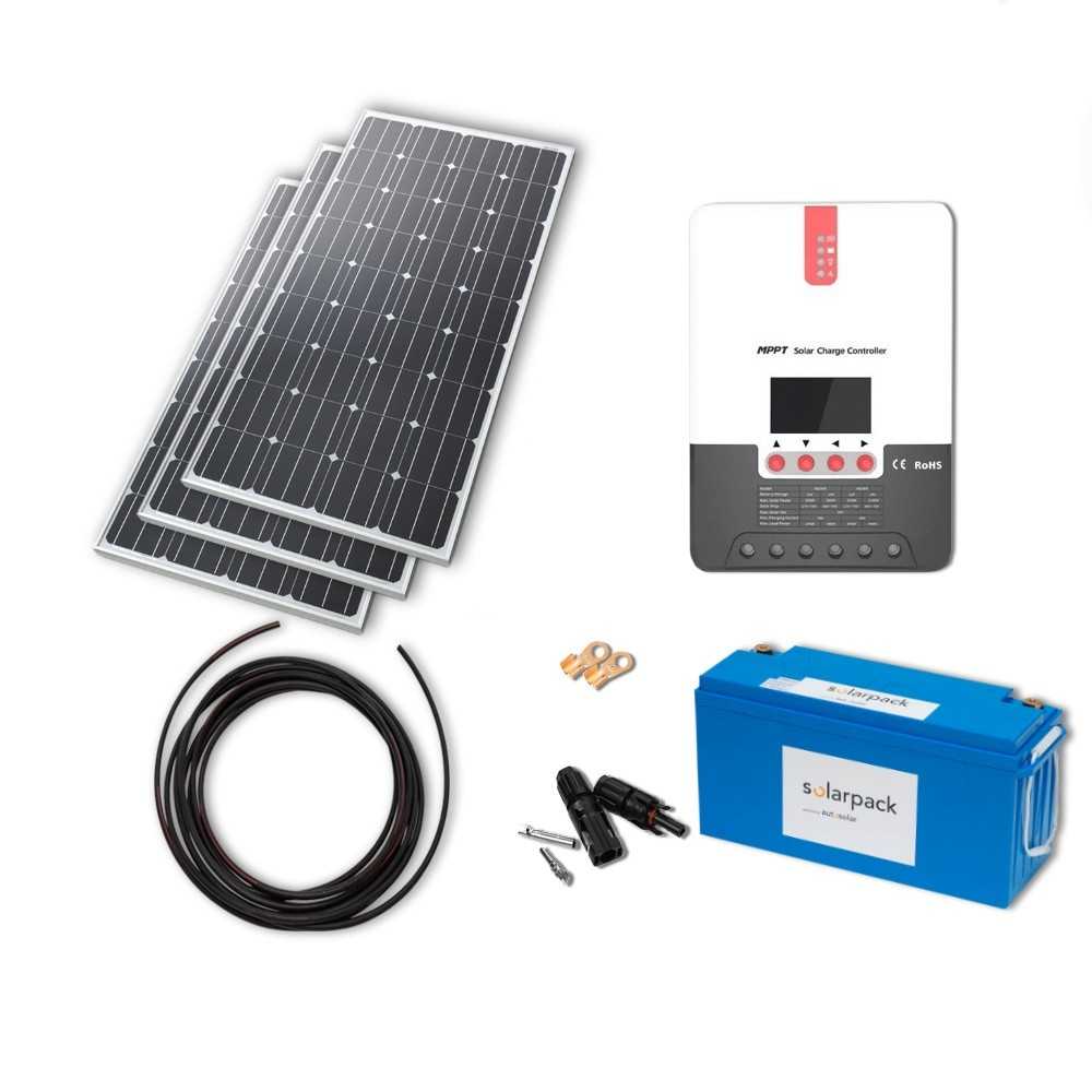 Solaranlage 480W mit 40A MPPT Laderegler und 200Ah Lithiumbatterie