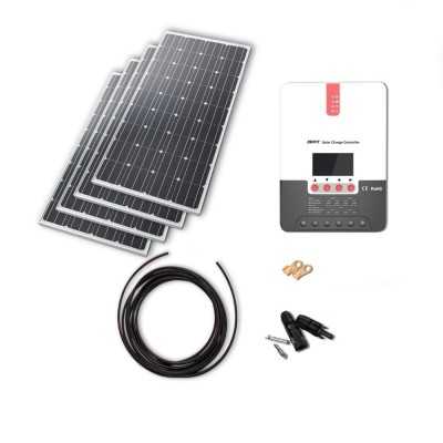 Solaranlage 640W mit 60A MPPT Laderegler ohne Batterie