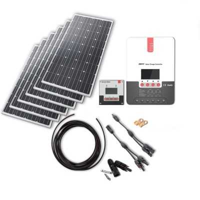 Solaranlage 960W 24V, 60A MPPT Laderegler mit Fernbedienung