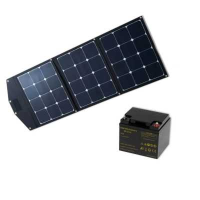 Solaranlage135W mit 10A PWM Laderegler und 82Ah AGM-Batterie