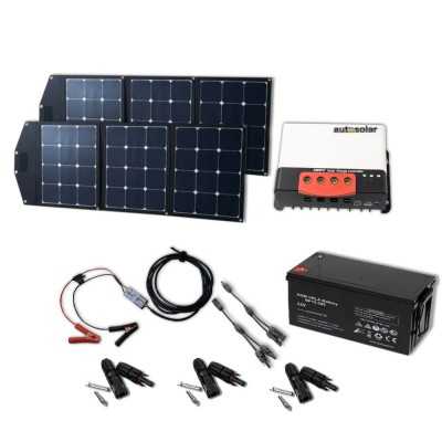 Effizientes Solarmodul 120W: Faltbarer Solarkoffer 120W flexibel - inkl. Ladegerät und Anschlussklemmen