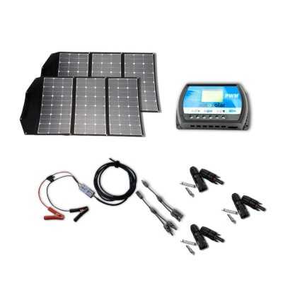 Effizientes Solarmodul 180W: Faltbarer Solarkoffer 180W flexibel - inkl. Ladegerät und Anschlussklemmen