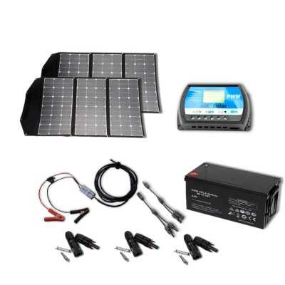 Effizientes Solarmodul 180W: Faltbarer Solarkoffer 180W flexibel - inkl. Ladegerät und Anschlussklemmen