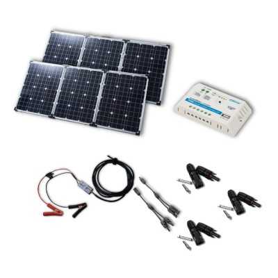 Effizientes Solarmodul 120W: Faltbarer Solarkoffer 120W flexibel - inkl. Ladegerät und Anschlussklemmen