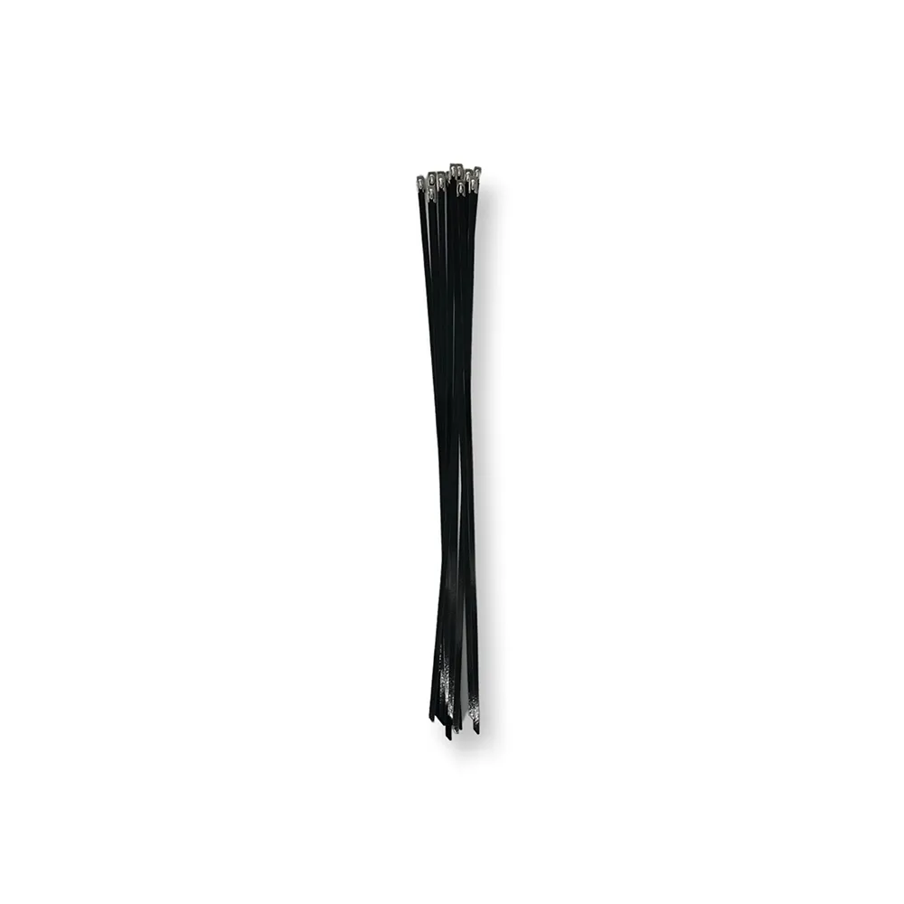 Fixing set for balcony with 12 stainless steel cable ties. Fixing set for balcony with 12 stainless steel cable ties.