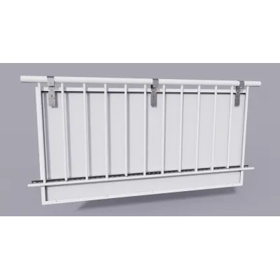 Fastening set for balcony with 1 module up to 166cm frame width.
