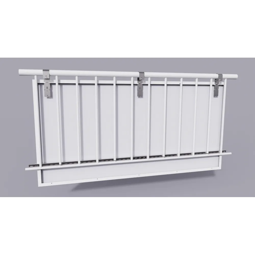 Kit de montage pour balcon avec 1 module jusqu'à une largeur de cadre de 166 cm.