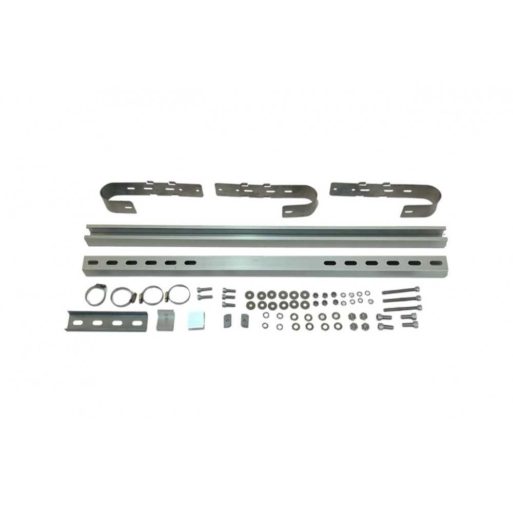 Fastening set for balcony with 1 module up to 166cm frame width. Fastening set for balcony with 1 module up to 166cm frame width.