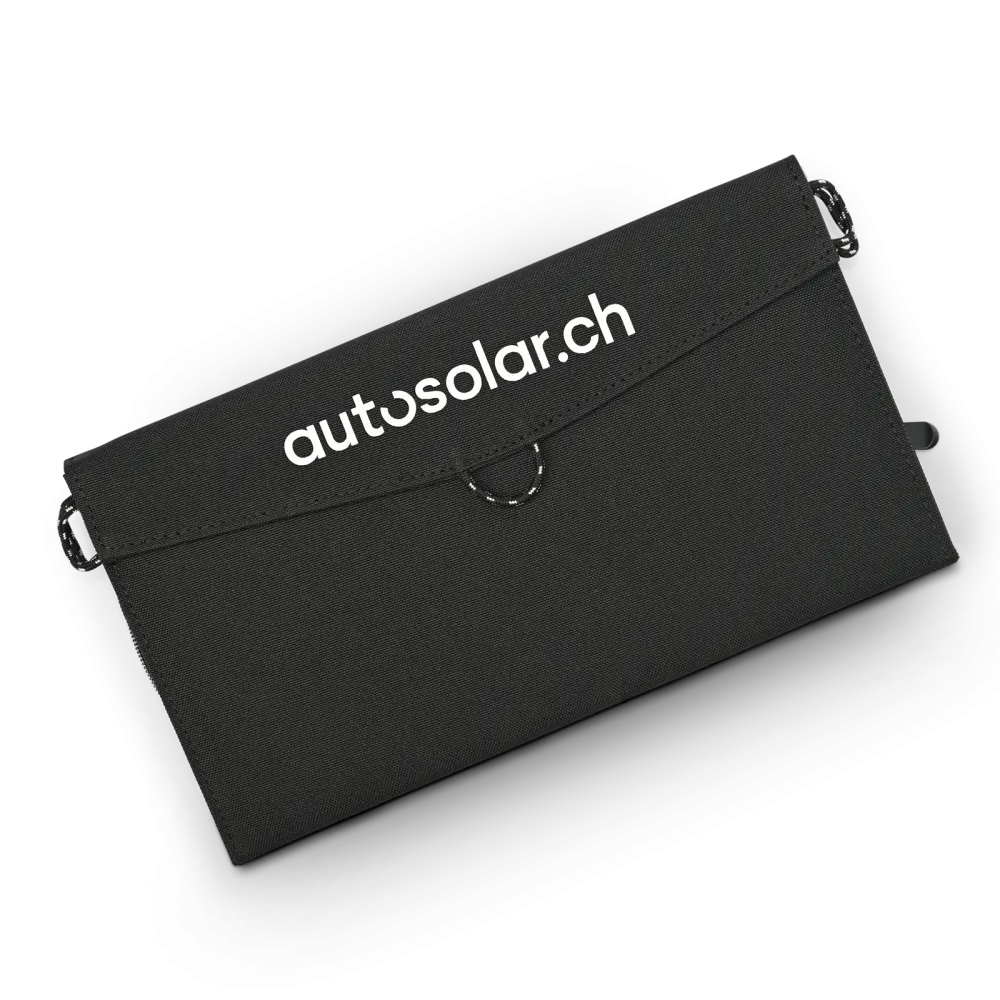 Foldable, efficient 12W solar panel with USB ports