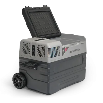 Kompressor Kühlbox 40l mit abnehmbaren Rollen und Griff- AutoSolar.ch