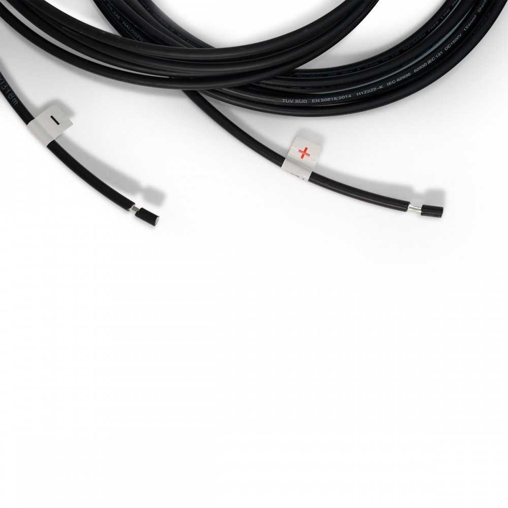 6mm² cable -- 2 x 6m - UV-resistant solar cable with 4th generation module connection (MC4) solar connectors