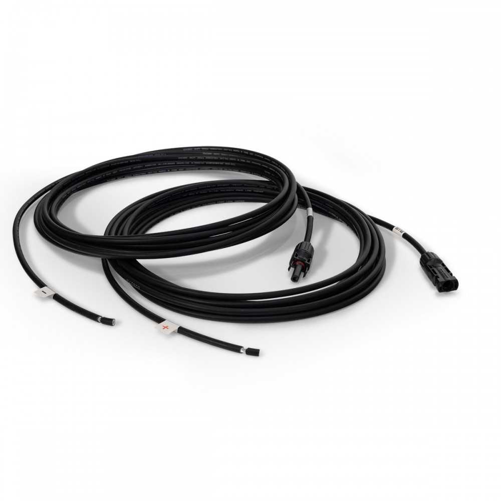 6mm² cable -- 2 x 6m - UV-resistant solar cable with 4th generation module connection (MC4) solar connectors