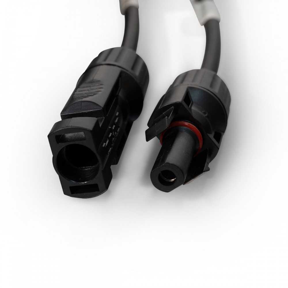 Solar cable 4mm² -- 2 x 5m - UV-resistant solar cable with 4th generation module connection (MC4) solar connectors