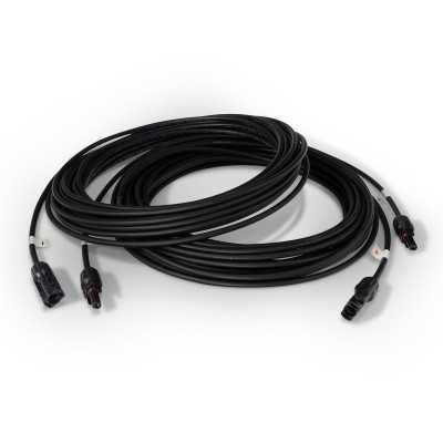 Câble d'extension solaire 2 x 6 mètres à 6 mm² avec connecteurs solaires aux deux extrémités (compatible MC4)