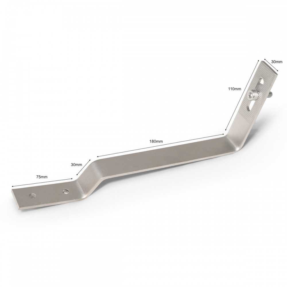 Support de fixation pour panneaux solaires pour toitures à tuiles en queue de castor.