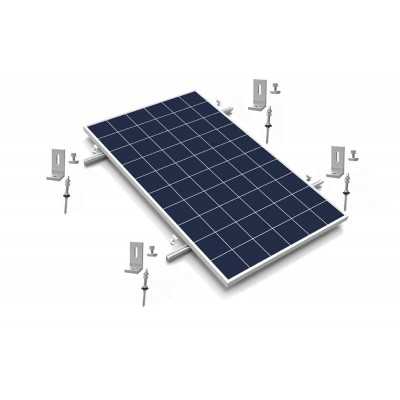 Holder for solar panels for roofs with corrugated eternit and corrugated sheet.