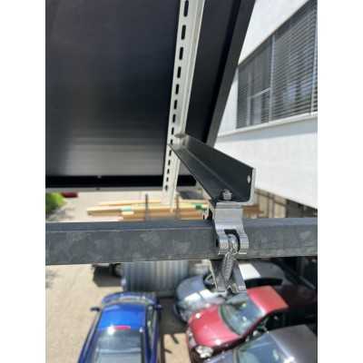 Balcony bracket angled for a solar panel