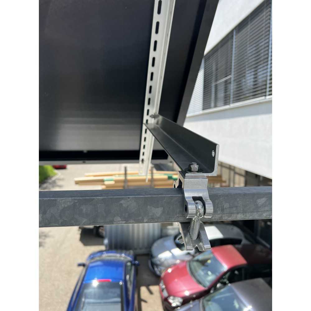 Balkonhalterung angewinkelt für ein Solarpanel Balkonhalterung angewinkelt für ein Solarpanel