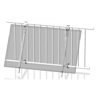 Balcony bracket angled for a solar panel