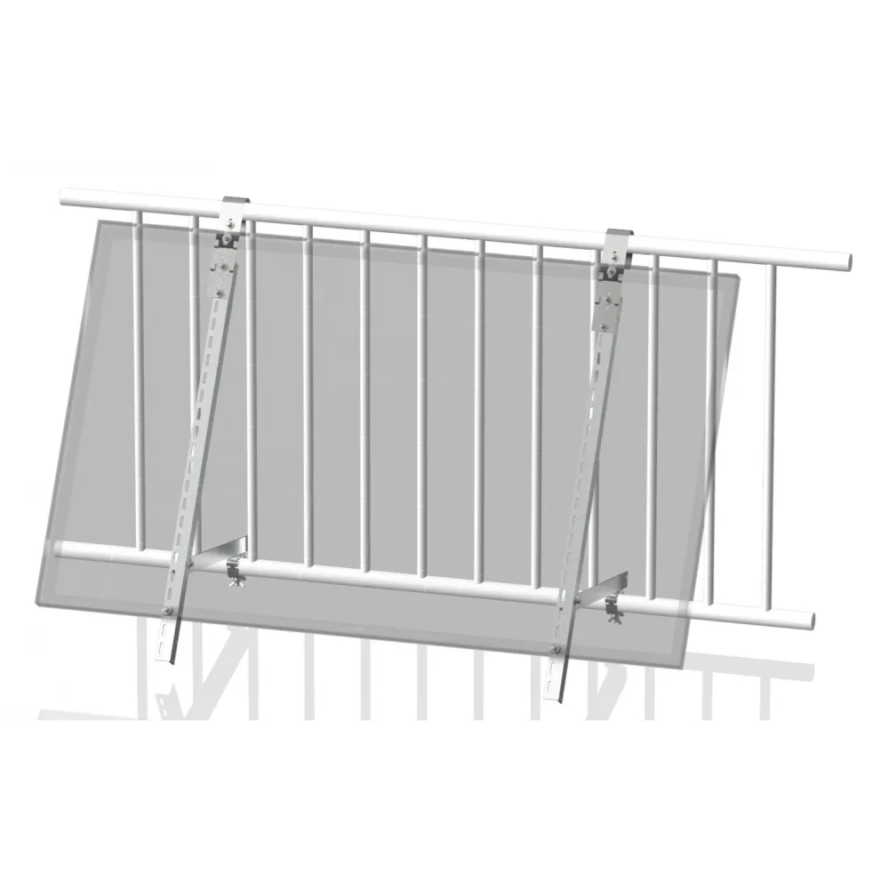 Balcony bracket angled for a solar panel Balcony bracket angled for a solar panel