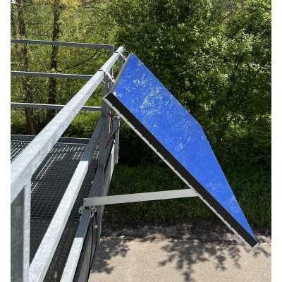 Balcony bracket angled for a solar panel