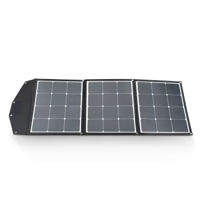 Effizientes Solarmodul 120W: Faltbarer Solarkoffer 120W flexibel - inkl. Ladegerät und Anschlussklemmen