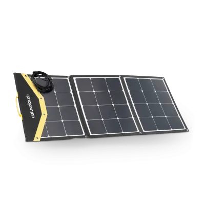 Effizientes Solarmodul 120W: Faltbarer Solarkoffer 120W flexibel - inkl. Ladegerät und Anschlussklemmen