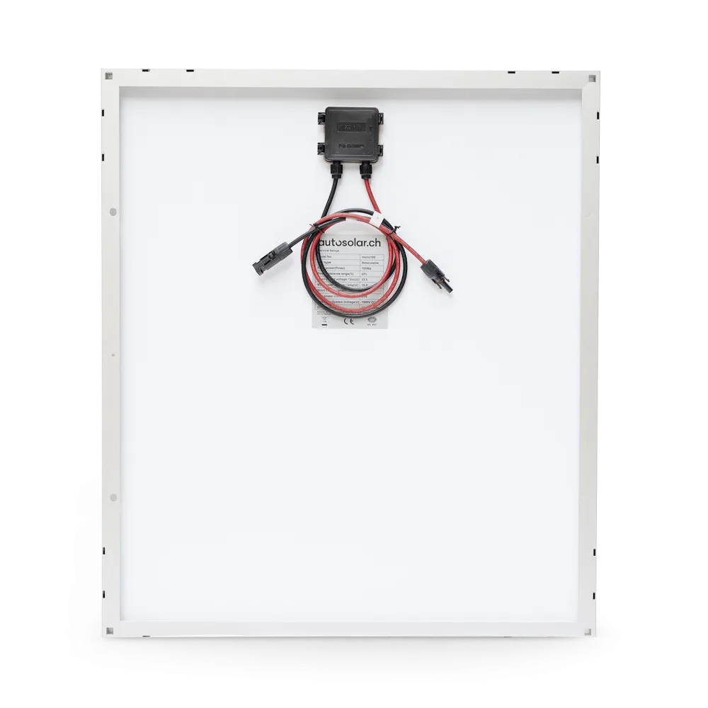 Monokristallines Solarpanel 100W - Solarmodul 100 Watt 12V