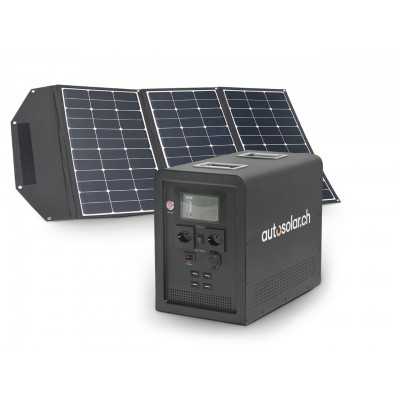 Powerstation 1500W - kompakter Generator inkl. 180W Solarkoffer
