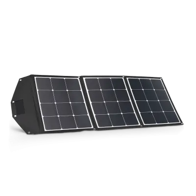 Effizientes Solarmodul 120W: Faltbarer Solarkoffer 120W flexibel - inkl. Ladegerät und Anschlussklemmen