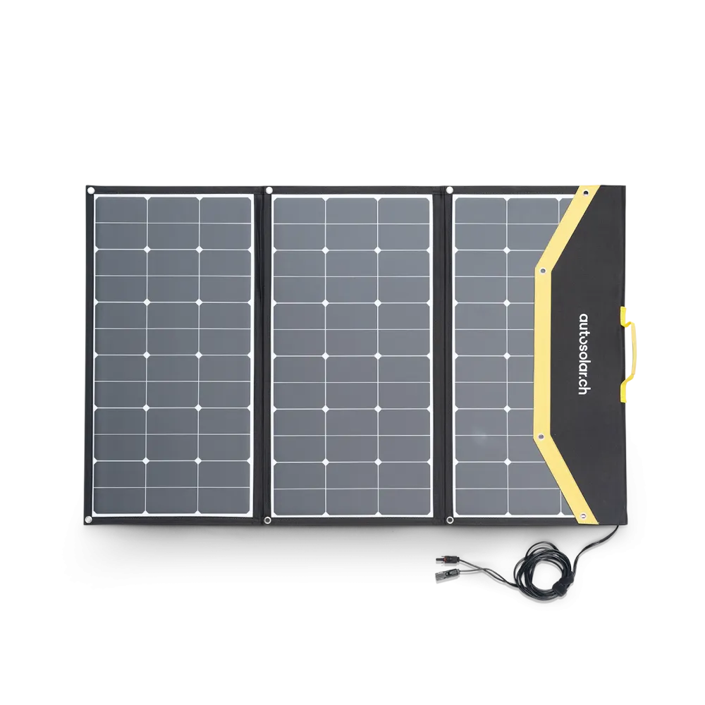 Effizientes Solarmodul 195W: Faltbarer Solarkoffer 195W flexibel - inkl. Ladegerät und Anschlussklemmen Effizientes Solarmodul 195W: Faltbarer Solarkoffer 195W flexibel - inkl. Ladegerät und Anschlussklemmen