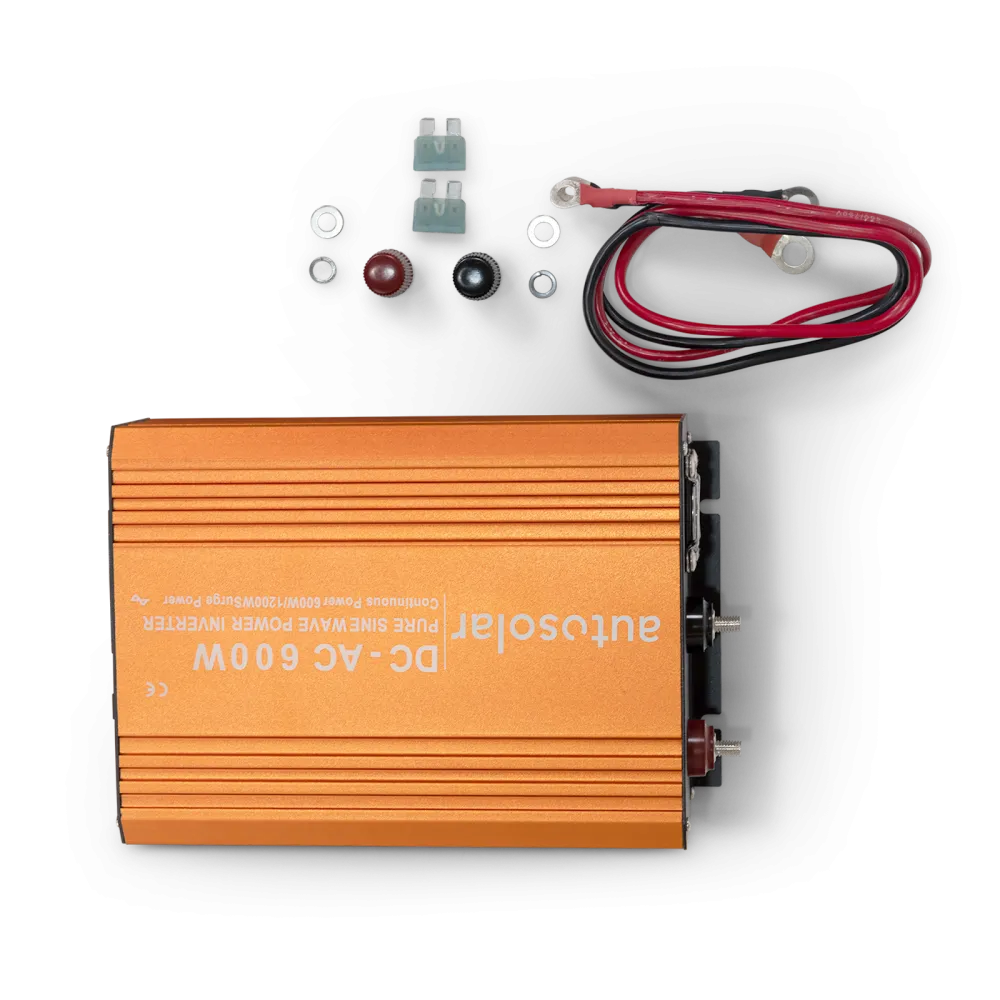 Onduleur 600 W - Onde sinusoïdale pure - 12 V à 230 V - AutoSolar.ch