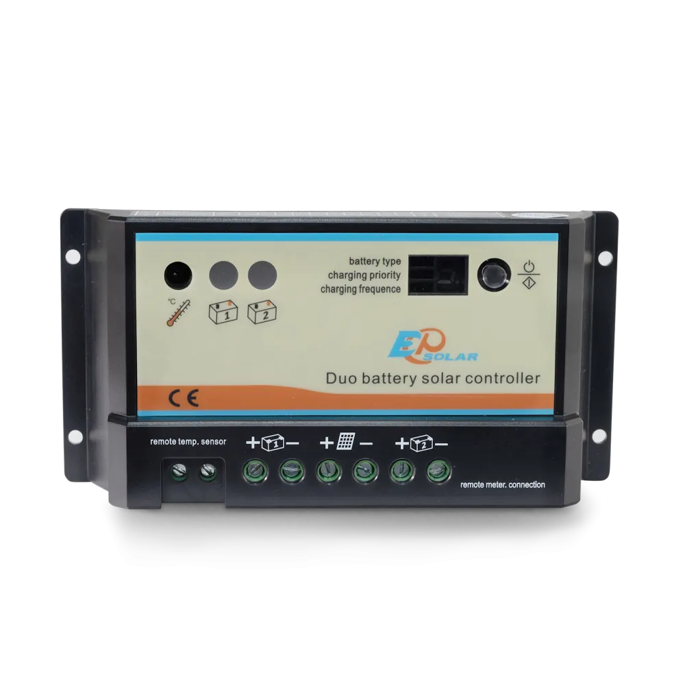 Contrôleur de charge solaire double PWM 10A pour 2 batteries